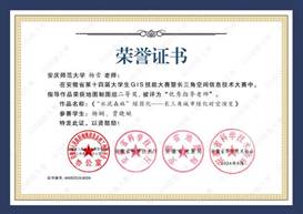 14届GIS大赛获奖教师证书-06 JA006yl23411永利官网杨雪