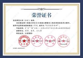 14届GIS大赛获奖教师证书-13 JA013yl23411永利官网张鹏飞